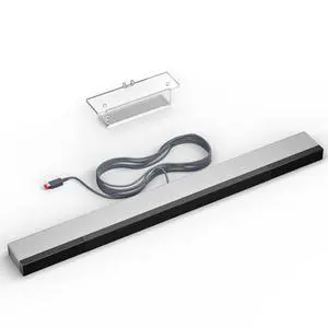 Wii Wired Infrared Ray Sensor Bar Replacement Video Game Accessories Compatible with Nintendo Wii and Wii U Console, Includes Clear Stand Wii Wired Infrared Ray Sensor Bar Replacement Video Game Accessories Compatible with Nintendo Wii and Wii U Console, Includes Clear Stand
