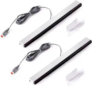 2 Pcs Replacement Motion Sensor Bars for Wii & WiiU Game Console, Wired Infrared IR Ray Sensors (Pack of 2) 2 Pcs Replacement Motion Sensor Bars for Wii & WiiU Game Console, Wired Infrared IR Ray Sensors (Pack of 2)