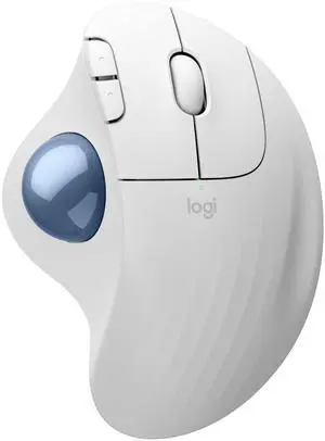 Ergo M575S Wireless Bluetooth Trackball Mouse- Off-White Blue Ball Ergo M575S Wireless Bluetooth Trackball Mouse- Off-White Blue Ball