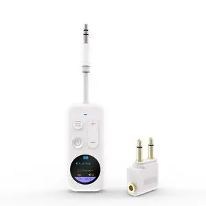 Airplane Bluetooth Adapter with LED Screen, 2-in-1 Bluetooth Transmitter Receiver for Flight & TV, Dual Headphones Audio Adapter, 20H+ Playtime, Travel Essentials Airplane Bluetooth Adapter with LED Screen, 2-in-1 Bluetooth Transmitter Receiver for Flight & TV, Dual Headphones Audio Adapter, 20H+ Playtime, Travel Essentials