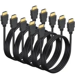 Short HDMI Cable 1 FT 5-Pack, Shielded 4K HDTV Cord, Gold-Plated,3D HDR Short HDMI Cable 1 FT 5-Pack, Shielded 4K HDTV Cord, Gold-Plated,3D HDR