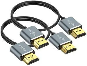 Flexible & Slim HDMI Cable 3.3FT 2 Pack, Ultra Thin HDMI Cord Supports High Speed 4K@60Hz 18gbps 2160P/1080P Flexible & Slim HDMI Cable 3.3FT 2 Pack, Ultra Thin HDMI Cord Supports High Speed 4K@60Hz 18gbps 2160P/1080P