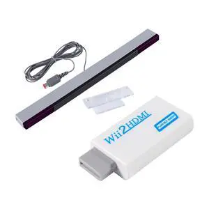 Sensor Bar and Wii to HDMI Converter - Wired Infrared Ray Sensor Bar and HDMI Adapter for Nintendo Wii Sensor Bar and Wii to HDMI Converter - Wired Infrared Ray Sensor Bar and HDMI Adapter for Nintendo Wii