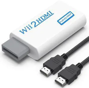 Wii to HDMI Converter, Wii to HDMI Adapter 1080P with 3.5mm Audio Jack, Compatible with Wii & Wii U, HDMI, Monitor, Display-Supports All Wii Display Modes Wii to HDMI Converter, Wii to HDMI Adapter 1080P with 3.5mm Audio Jack, Compatible with Wii & Wii U, HDMI, Monitor, Display-Supports All Wii Display Modes