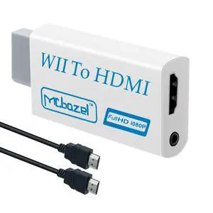 Wii to HDMI Adapter Converter 1080P with 1.5M HDMI Cable Wii to HDMI Adapter Converter 1080P with 1.5M HDMI Cable