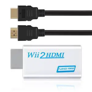 wii to hdmi Adapter 1080P with Audio JackCompatible with Wii, Wii U, HDTV,5ft HDMI Cable, Connect Converter to wii Console, Wii All Display Modes 720P, NTS wii to hdmi Adapter 1080P with Audio JackCompatible with Wii, Wii U, HDTV,5ft HDMI Cable, Connect Converter to wii Console, Wii All Display Modes 720P, NTS