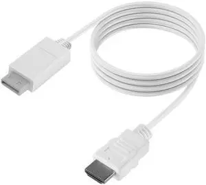 5ft WII to HDMI Converter Cable Adapter,for use with Full HD 1080P Devices with an HDMI Port,Compatible with WII,U,HDTV, Monitor (White) 5ft WII to HDMI Converter Cable Adapter,for use with Full HD 1080P Devices with an HDMI Port,Compatible with WII,U,HDTV, Monitor (White)