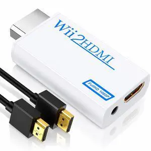 Wii to HDMI Converter, 1080P Wii HDMI Adapter with 3.5mm Audio Jack Wii to HDMI Converter, 1080P Wii HDMI Adapter with 3.5mm Audio Jack