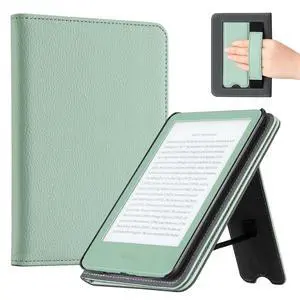 Case with Stand for for 6" Kindle (2024 & 2022, 11th Gen) PU Leather Smart Cover with Auto Sleep/Wake & Hand Strap, Premium Protective Case for Kindle Basic,Sage Green Case with Stand for for 6" Kindle (2024 & 2022, 11th Gen) PU Leather Smart Cover with Auto Sleep/Wake & Hand Strap, Premium Protective Case for Kindle Basic,Sage Green