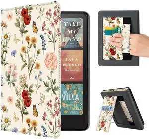 Case with Stand for Kindle Paperwhite 12th Gen 2024 Released (7") & Kindle Colorsoft Signature Edition - Durable PU Leather Cover with Auto Sleep Wake, Card Slot, Hand Strap Feature, Floralia Case with Stand for Kindle Paperwhite 12th Gen 2024 Released (7") & Kindle Colorsoft Signature Edition - Durable PU Leather Cover with Auto Sleep Wake, Card Slot, Hand Strap Feature, Floralia