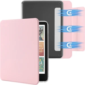 Magnetic Case for 7'' Kindle Paperwhite 12th Gen 2024 & Colorsoft | Magnetic Detachable, Auto Wake/Sleep, Clear PC Case, Soft TPU Edge, Lightweight, For Bookish Travelers, Pink Magnetic Case for 7'' Kindle Paperwhite 12th Gen 2024 & Colorsoft | Magnetic Detachable, Auto Wake/Sleep, Clear PC Case, Soft TPU Edge, Lightweight, For Bookish Travelers, Pink