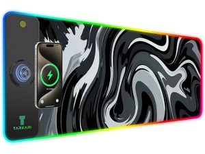 Magnetic Wireless Charging RGB Mouse Pad, Large Gaming Desk Mat Waterproof, 31.5"x11.8" Black Mousepad, Ultra-Smooth Surface, Non-Slip Rubber Base, Desk Pad for Keyboard Laptop Magnetic Wireless Charging RGB Mouse Pad, Large Gaming Desk Mat Waterproof, 31.5"x11.8" Black Mousepad, Ultra-Smooth Surface, Non-Slip Rubber Base, Desk Pad for Keyboard Laptop