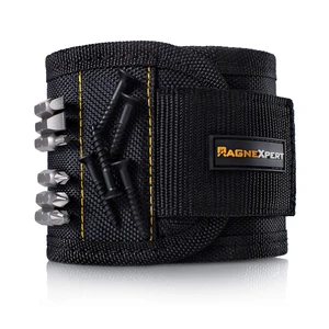 Magnexpert Magnetic Wristband for Holding Screws, Nails and Drill Bits - Crafted from Ballistic Nylon with 15 Powerful Magnets, Stocking Stuffer for Men Magnexpert Magnetic Wristband for Holding Screws, Nails and Drill Bits - Crafted from Ballistic Nylon with 15 Powerful Magnets, Stocking Stuffer for Men