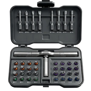 42 in 1 Magnetic Screwdriver Set, Ratcheting Screwdriver Set with Multi Bit | with T Detachable Ratchet Handle and Storage Case, for Computer, Eyeglass, Bicycles, Watch, Furniture and DIY Man 42 in 1 Magnetic Screwdriver Set, Ratcheting Screwdriver Set with Multi Bit | with T Detachable Ratchet Handle and Storage Case, for Computer, Eyeglass, Bicycles, Watch, Furniture and DIY Man