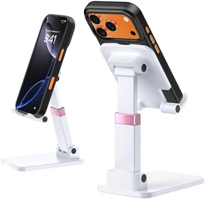Cell Phone Stand Cute Mobile Holder For iPhone Desk Office Accessories | for thick cases; Under 12" Tablets, e-readers; Folds flat; Anti-slip; Weighted base Cell Phone Stand Cute Mobile Holder For iPhone Desk Office Accessories | for thick cases; Under 12" Tablets, e-readers; Folds flat; Anti-slip; Weighted base