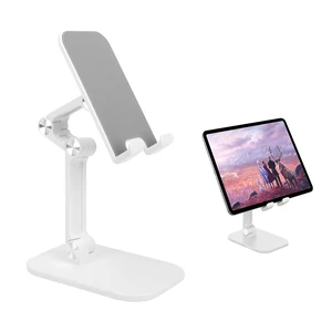 Foldable Phone Stand for Desk - Adjustable Height & Angle Cell Phone Holder, Portable Tablet Stand with Anti-Slip Base for Home, Office, and Travel, Compatible with iPhone & All 4-11" Devices (White) Foldable Phone Stand for Desk - Adjustable Height & Angle Cell Phone Holder, Portable Tablet Stand with Anti-Slip Base for Home, Office, and Travel, Compatible with iPhone & All 4-11" Devices (White)