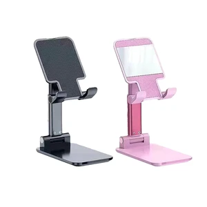 2 Pack Cell Phone Stand for Desk,Fully Foldable,Portable,Phone Holder with Silicon Pad,Angle Height Adjustable,Metal Weighted for Base,Compatible with All Mobile Phones (Pink & Black) 2 Pack Cell Phone Stand for Desk,Fully Foldable,Portable,Phone Holder with Silicon Pad,Angle Height Adjustable,Metal Weighted for Base,Compatible with All Mobile Phones (Pink & Black)