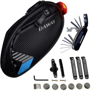 A36 Bike Repair Kit with Taillight - Waterproof Bicycle Saddle Bag, 16-in-1 Multi-Tool, Glueless Tire Tube Patches & Tire Levers, Complete Under-Seat Pack for Cyclists A36 Bike Repair Kit with Taillight - Waterproof Bicycle Saddle Bag, 16-in-1 Multi-Tool, Glueless Tire Tube Patches & Tire Levers, Complete Under-Seat Pack for Cyclists