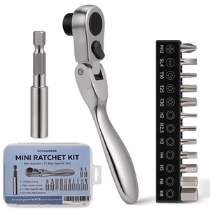 Mini Ratchet Set, Portable Bicycle Ratchet Set with 12 Bike-Specific Bits, Mini Bike Tool Kit for Roadside Repairs, Compact Small Tool for MTB Adjustments, Includes Extension Rod & Case Mini Ratchet Set, Portable Bicycle Ratchet Set with 12 Bike-Specific Bits, Mini Bike Tool Kit for Roadside Repairs, Compact Small Tool for MTB Adjustments, Includes Extension Rod & Case