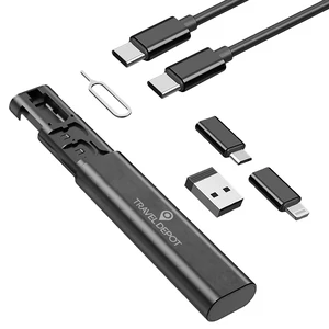 USB C Adapter Kit, 3 Adapters, 60W USB C Cable, Black | USB-A, Micro USB & Lightning to USB-C Adapters, Charging & Data Transfer, SIM Eject Tool & Storage Case USB C Adapter Kit, 3 Adapters, 60W USB C Cable, Black | USB-A, Micro USB & Lightning to USB-C Adapters, Charging & Data Transfer, SIM Eject Tool & Storage Case