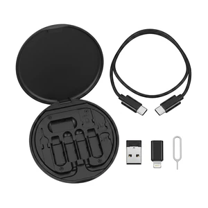 6-in-1 USB C Adapter Kit with 60W Fast Charging Cable, USB-C to USB, Lightning & Micro USB Adapter, OTG Data Transfer, SIM Card Travel Storage Kit and Phone Stand 6-in-1 USB C Adapter Kit with 60W Fast Charging Cable, USB-C to USB, Lightning & Micro USB Adapter, OTG Data Transfer, SIM Card Travel Storage Kit and Phone Stand