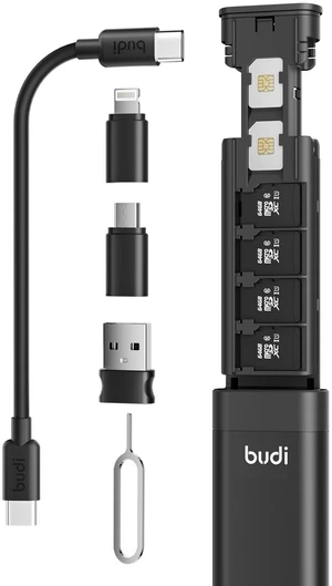 USB Adapter KitMultifunctional Compact Cable Card, Travel Portable Aluminum Storage Case with Micro USB A Type C Light, PD65W Charging Cable Set, Sim Card Tray Eject Tool and Slot Case-Black USB Adapter KitMultifunctional Compact Cable Card, Travel Portable Aluminum Storage Case with Micro USB A Type C Light, PD65W Charging Cable Set, Sim Card Tray Eject Tool and Slot Case-Black