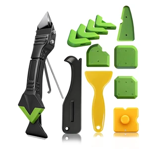 Caulking Tool 5 in 1, Caulk Remover & Silicone Sealant Finishing Kit with Grout Scraper and 6 Silicone Pads, Ideal for Kitchen, Bathroom, and Window Sealing Caulking Tool 5 in 1, Caulk Remover & Silicone Sealant Finishing Kit with Grout Scraper and 6 Silicone Pads, Ideal for Kitchen, Bathroom, and Window Sealing