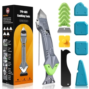 5 In 1 Caulking Tool Kit, Silicone Caulk Tool & Caulk Remover Tool | Stainless Steel Blade&Caulk Scraper, Tube-end Cutter, Adhesive Removal Needle, Caulking Tools for Kitchen Bathroom Window 5 In 1 Caulking Tool Kit, Silicone Caulk Tool & Caulk Remover Tool | Stainless Steel Blade&Caulk Scraper, Tube-end Cutter, Adhesive Removal Needle, Caulking Tools for Kitchen Bathroom Window