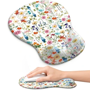 Ergonomic Mouse Pad with Wrist Rest, Gel Wrist Support, Wildflowers | 10.2 x 7.6 in Mouse Pad with Smooth Fabric Surface and Non-Slip Rubber Base for Office, Home, Study, and Gaming Ergonomic Mouse Pad with Wrist Rest, Gel Wrist Support, Wildflowers | 10.2 x 7.6 in Mouse Pad with Smooth Fabric Surface and Non-Slip Rubber Base for Office, Home, Study, and Gaming