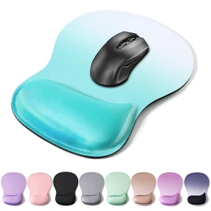 Mouse Pad Wrist Support, Ergonomic Mousepad with Memory Foam Wrist Rest Cushion, Non-Slip Rubber Base Gaming Mouse Pad for Pain Relief and Easy Typing, Home Office Laptop, Gradient Green Mouse Pad Wrist Support, Ergonomic Mousepad with Memory Foam Wrist Rest Cushion, Non-Slip Rubber Base Gaming Mouse Pad for Pain Relief and Easy Typing, Home Office Laptop, Gradient Green