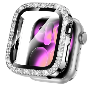 46mm Bling Case with Glass for Apple Watch Series 11/10 | Sparkling Rhinestones Bumper with Screen Protector for iWatch Cover,Sensitive Touch,Ultra-Slim & Elegant Finish 46mm Bling Case with Glass for Apple Watch Series 11/10 | Sparkling Rhinestones Bumper with Screen Protector for iWatch Cover,Sensitive Touch,Ultra-Slim & Elegant Finish
