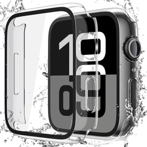 2-Pack Waterproof Case for 42mm Apple Watch Series 11/10 | Cover with 9H Tempered Glass Screen Protector for 11/10, Anti-Scratch, Crystal Transparent 2-Pack Waterproof Case for 42mm Apple Watch Series 11/10 | Cover with 9H Tempered Glass Screen Protector for 11/10, Anti-Scratch, Crystal Transparent