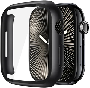 2-Pack Screen Protector Case for 46mm Apple Watch Series 12 | Cover with 9H Tempered Glass for S12, Overall Protection Shockproof Sensitive Touch, Satin Black 2-Pack Screen Protector Case for 46mm Apple Watch Series 12 | Cover with 9H Tempered Glass for S12, Overall Protection Shockproof Sensitive Touch, Satin Black