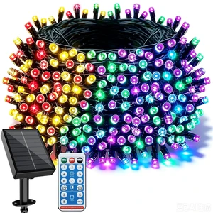 Solar String Lights Outdoor Waterproof, Total 300 LED 98FT Fairy Lights | 8 Lighting Modes, Solar Powered String Lights for Outside, Christmas Decorations for Garden, Party (Multicolor) Solar String Lights Outdoor Waterproof, Total 300 LED 98FT Fairy Lights | 8 Lighting Modes, Solar Powered String Lights for Outside, Christmas Decorations for Garden, Party (Multicolor)