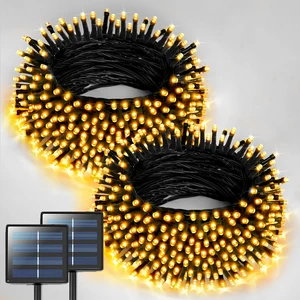 2 Pack Solar String Lights Outdoor, Total 400LED 151FT, Warm White | Christmas Lights Outdoor Waterproof, 8 Modes Solar Tree Lights for Outside Patio Yard Garden Xmas Christmas Decorations 2 Pack Solar String Lights Outdoor, Total 400LED 151FT, Warm White | Christmas Lights Outdoor Waterproof, 8 Modes Solar Tree Lights for Outside Patio Yard Garden Xmas Christmas Decorations