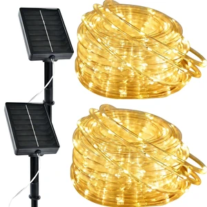 M Solar Rope Lights Outdoor, 2 Packs 144FT 400LED, Warm White | 8 Lighting Modes, Waterproof, Solar Powered Fairy Lights, For Party Garden Yard Home Holiday Tree Decoration M Solar Rope Lights Outdoor, 2 Packs 144FT 400LED, Warm White | 8 Lighting Modes, Waterproof, Solar Powered Fairy Lights, For Party Garden Yard Home Holiday Tree Decoration