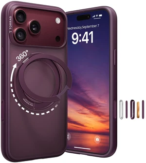 for iPhone 18 Pro Case Burgundy Purple, 360 Magnetic Stand | Fit for MagSafe, 4X Military-Grade Protection, Slim Case for iPhone 18 Pro Phone Case, Nappa-Soft Feel, Translucent Backplate for iPhone 18 Pro Case Burgundy Purple, 360 Magnetic Stand | Fit for MagSafe, 4X Military-Grade Protection, Slim Case for iPhone 18 Pro Phone Case, Nappa-Soft Feel, Translucent Backplate