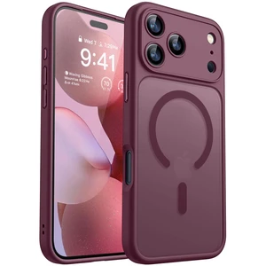 Magnetic Shockproof for iPhone 18 Pro Case, Burgundy Red | Full Camera Protection, Compatible with MagSafe, Translucent Matte, Military-Grade Protection, Scratch Resistant, Slim Fit Magnetic Shockproof for iPhone 18 Pro Case, Burgundy Red | Full Camera Protection, Compatible with MagSafe, Translucent Matte, Military-Grade Protection, Scratch Resistant, Slim Fit