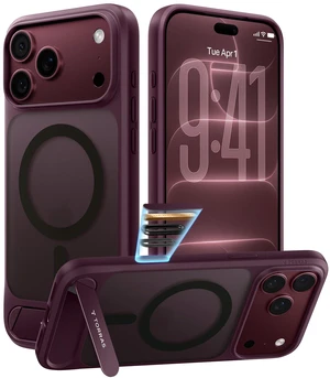 Strong Magnetic & Seamless Stand for iPhone 18 Pro Case, Purple | Fit for MagSafe, Durable Kickstand, Military-Grade Protection, Impact Cushioning, Camera Control Button, Complements Burgundy Strong Magnetic & Seamless Stand for iPhone 18 Pro Case, Purple | Fit for MagSafe, Durable Kickstand, Military-Grade Protection, Impact Cushioning, Camera Control Button, Complements Burgundy