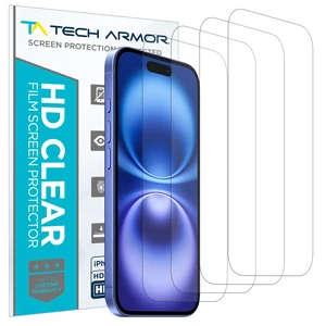 Screen Protector for iPhone 16, HD PET Film, 4-Pack | Flexible Plastic Build, Crystal-clear display, Scratch-resistant coating, Case-friendly, Bubble-free apply, Touch-sensitive Screen Protector for iPhone 16, HD PET Film, 4-Pack | Flexible Plastic Build, Crystal-clear display, Scratch-resistant coating, Case-friendly, Bubble-free apply, Touch-sensitive