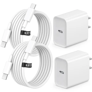 iPhone Charger Fast Charging for iPhone 18 17 16 Apple Charger & 6ft Cable | 2 Pack 20W USB C Charger Block with 6FT Fast Charging Cable for iPhone Duo, iPhone 18 Pro/18 Pro Max,iPhone 17/16/15 Series iPhone Charger Fast Charging for iPhone 18 17 16 Apple Charger & 6ft Cable | 2 Pack 20W USB C Charger Block with 6FT Fast Charging Cable for iPhone Duo, iPhone 18 Pro/18 Pro Max,iPhone 17/16/15 Series