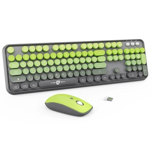 Wireless Keyboard and Mouse Combo - Cute Colorful Keyboard and Mouse, Retro Typewriter Keyboard with 2.4GHz Plug & Play, for Windows 11/10/7, Laptop, PC (V2020-Green) Wireless Keyboard and Mouse Combo - Cute Colorful Keyboard and Mouse, Retro Typewriter Keyboard with 2.4GHz Plug & Play, for Windows 11/10/7, Laptop, PC (V2020-Green)
