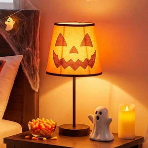 Halloween Lamp Jack O Lantern Pumpkin Lamp Shade for Bedroom Decor | 10.6 x 3.9 in, Jack O Lantern Pumpkin Shade, LED Night Light, Nightstand Bedroom Table Desk Fall Decor, with USB Switch Cable Halloween Lamp Jack O Lantern Pumpkin Lamp Shade for Bedroom Decor | 10.6 x 3.9 in, Jack O Lantern Pumpkin Shade, LED Night Light, Nightstand Bedroom Table Desk Fall Decor, with USB Switch Cable