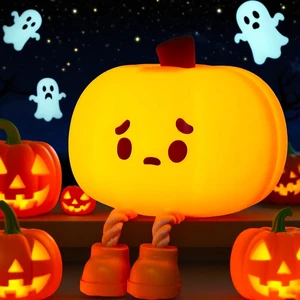 Pumpkin Night Light, Pumpkin Lamp, Cute LED Lamp, Silicone Dimmable Nursery Nightlight, Silicone Rechargeable Bedside Touch Lamp, Funny Office Desk and Halloween Decor Gifts Pumpkin Night Light, Pumpkin Lamp, Cute LED Lamp, Silicone Dimmable Nursery Nightlight, Silicone Rechargeable Bedside Touch Lamp, Funny Office Desk and Halloween Decor Gifts
