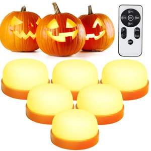 Halloween Pumpkin Lights, LED Pumpkin Lights with Remote and Timer,Jack-O-Lantern Light for Halloween Decor,Battery Operated, Bright Flickering Flameless Candle Set 6 Pack Halloween Pumpkin Lights, LED Pumpkin Lights with Remote and Timer,Jack-O-Lantern Light for Halloween Decor,Battery Operated, Bright Flickering Flameless Candle Set 6 Pack