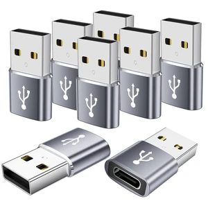 USB A to USB C Adapter 8 Pack, USB C Female to USB Male Adapter | Data Sync and Charging Converter for Phones,Laptop,Tablet,USB Charger,iWatch,AirPods,Computer USB A to USB C Adapter 8 Pack, USB C Female to USB Male Adapter | Data Sync and Charging Converter for Phones,Laptop,Tablet,USB Charger,iWatch,AirPods,Computer