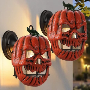 2 Pack Halloween Porch Light Covers, Halloween Decorations Outdoor Skeleton Porch Light Covers, Halloween Pumpkins Ornament for Porch, Garage, Front Door, Outdoor, Ceiling Lamp 2 Pack Halloween Porch Light Covers, Halloween Decorations Outdoor Skeleton Porch Light Covers, Halloween Pumpkins Ornament for Porch, Garage, Front Door, Outdoor, Ceiling Lamp