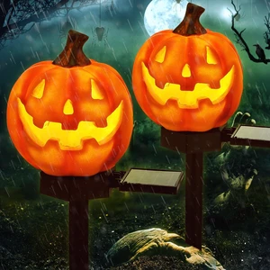 2 Pcs Halloween Solar Lights Pumpkin, Jack O Lantern Solar Lights | Orange Pumpkin Pathway Lights, Halloween Pumpkin Stakes, LED Solar Powered Waterproof, for Outdoor Yard Front Porch Decor 2 Pcs Halloween Solar Lights Pumpkin, Jack O Lantern Solar Lights | Orange Pumpkin Pathway Lights, Halloween Pumpkin Stakes, LED Solar Powered Waterproof, for Outdoor Yard Front Porch Decor