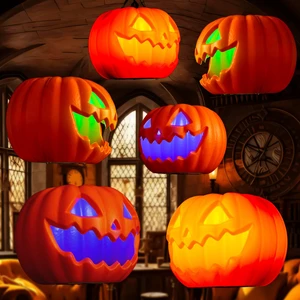 Halloween Hanging Decorations Pumpkin Lights, LED Flameless Floating Jack-O-Lantern with Timer, 3 Color Light, 2 Lighting Modes, Remote, Pumpkin Lamp Decor for Home, Indoor, Outdoor, Yard (6 Pack) Halloween Hanging Decorations Pumpkin Lights, LED Flameless Floating Jack-O-Lantern with Timer, 3 Color Light, 2 Lighting Modes, Remote, Pumpkin Lamp Decor for Home, Indoor, Outdoor, Yard (6 Pack)
