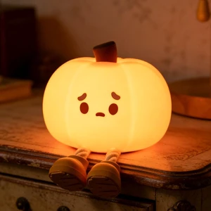 Cute Pumpkin Night Light, Squishy Squeeze Silicone Lamp, USB Rechargeable Dimmable Nursery Light for Kids Bedroom, Halloween Home Decor, Birthday Holiday Gift for Toddlers Girls Boys Cute Pumpkin Night Light, Squishy Squeeze Silicone Lamp, USB Rechargeable Dimmable Nursery Light for Kids Bedroom, Halloween Home Decor, Birthday Holiday Gift for Toddlers Girls Boys